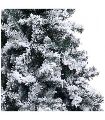 vidaXL Artificial Christmas Tree | Green with white flocked snow | PVC