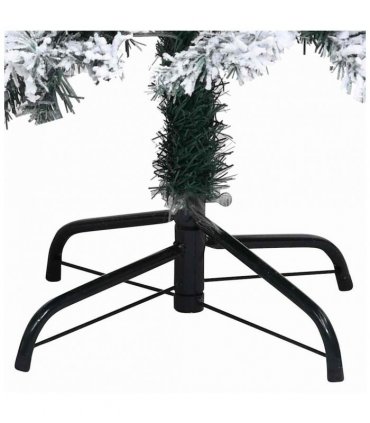 vidaXL Artificial Christmas Tree | Green with white flocked snow | PVC