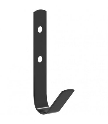 vidaXL Wall Hooks J Shape 12 pcs Black Steel