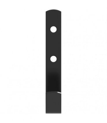 vidaXL Wall Hooks J Shape 12 pcs Black Steel