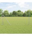 vidaXL Ground Fix Welded Wire Fence 50 x 1.2 m Galvanised Steel Silver