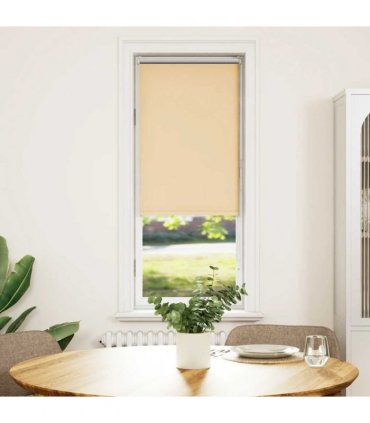 vidaXL Roller Blind Blackout Beige 40x150 cm Fabric Width 35.7 cm Polyester