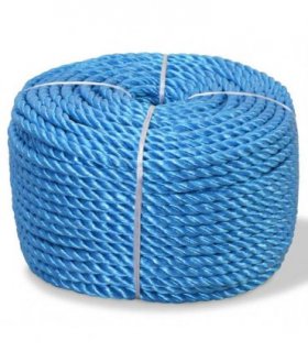 vidaXL Twisted Rope Polypropylene 10 mm 250 m Blue
