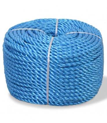 vidaXL Twisted Rope Polypropylene 10 mm 250 m Blue