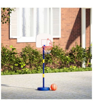 vidaXL Basketball Stand with Ball and Pump Adjustable Height 90/121 cm