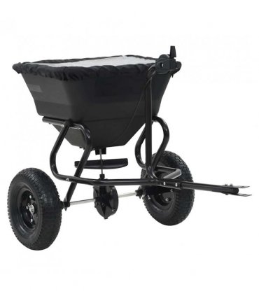 vidaXL Tow Behind Salt Spreader PVC and Steel 125x74x79 cm 45 L