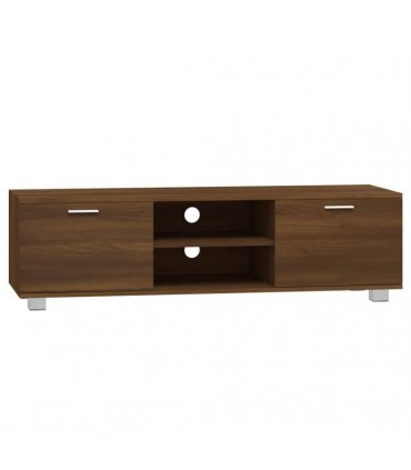 vidaXL TV Cabinet Brown Oak 140x40.5x35 cm Engineered Wood