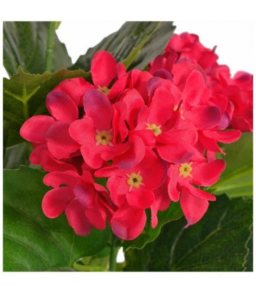 vidaXL Artificial Hydrangea Plant with Pot 60 cm Red