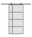 vidaXL Sliding Door with Hardware Set 102,5x205 cm ESG Glass&Aluminium