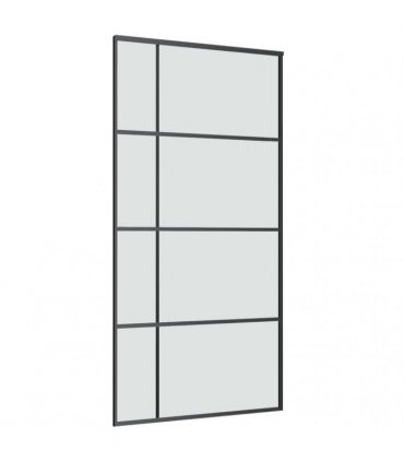 vidaXL Sliding Door with Hardware Set 102,5x205 cm ESG Glass&Aluminium