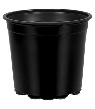 vidaXL Flower Pot 50 pcs Black Ø 15 x 13 cm Plastic