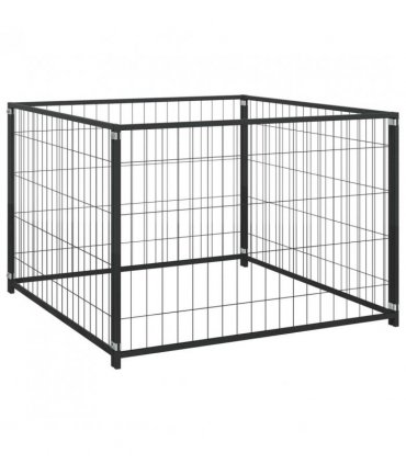 vidaXL Animal Cage without Door Black 300 x 100 x 70 cm Steel
