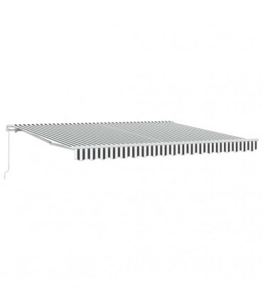 vidaXL Manual Retractable Awning Anthracite&White 400x300 cm