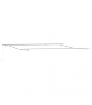 vidaXL Manual Retractable Awning Anthracite&White 400x300 cm