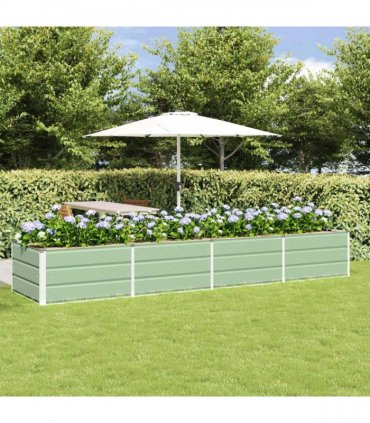 vidaXL Planter Green 320 x 80 x 45 cm Steel