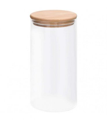 vidaXL Storage Glass Jars with Bamboo Lid 4 pcs 1200 ml