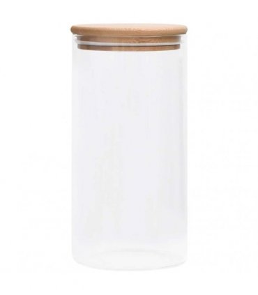 vidaXL Storage Glass Jars with Bamboo Lid 4 pcs 1200 ml