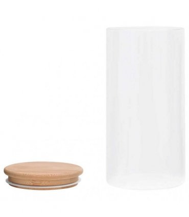 vidaXL Storage Glass Jars with Bamboo Lid 4 pcs 1200 ml