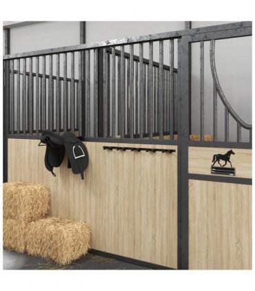 vidaXL Bridle Hanger for 5 Bridles Black Iron