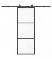 vidaXL Sliding Door with Hardware Set 76x205 cm ESG Glass&Aluminium