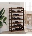 vidaXL Wine Rack for 42 Bottles Brown Solid Wood Pine