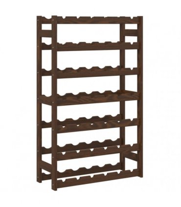 vidaXL Wine Rack for 42 Bottles Brown Solid Wood Pine