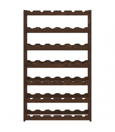 vidaXL Wine Rack for 42 Bottles Brown Solid Wood Pine