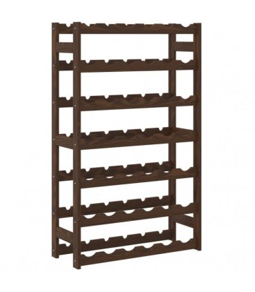 vidaXL Wine Rack for 42 Bottles Brown Solid Wood Pine