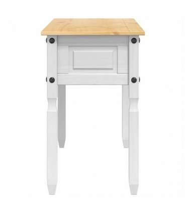vidaXL End Table Corona White 115 x 46 x 73 cm Solid Pine Wood