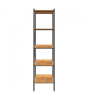 vidaXL 5-Tier Shelving Unit Black and Oak 80x40x163 cm