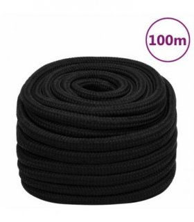 vidaXL Work Rope Black 20 mm 100 m Polyester