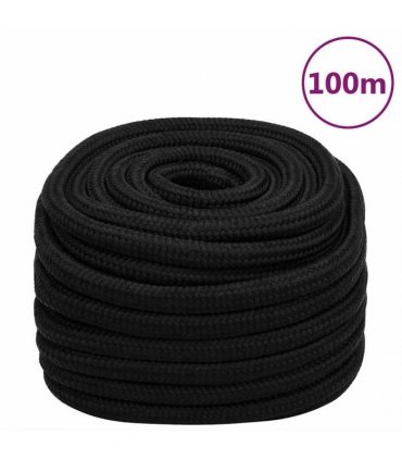 vidaXL Work Rope Black 20 mm 100 m Polyester