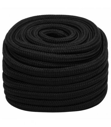 vidaXL Work Rope Black 20 mm 100 m Polyester