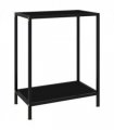 vidaXL Console Table | Black | Tempered glass | Compact |  Simplistic