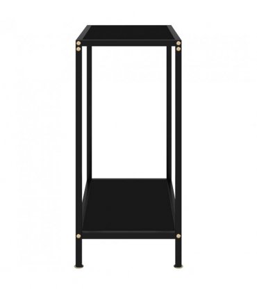 vidaXL Console Table | Black | Tempered glass | Compact |  Simplistic