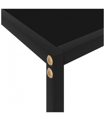 vidaXL Console Table | Black | Tempered glass | Compact |  Simplistic