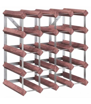vidaXL Wine Rack for 20 Bottles Brown Solid Wood Pine