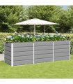 vidaXL Planter Light Grey 240 x 80 x 75 cm Steel