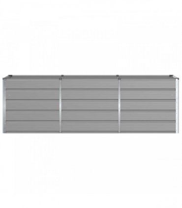 vidaXL Planter Light Grey 240 x 80 x 75 cm Steel