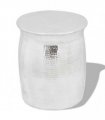vidaXL Hammered Aluminium Stool/Side Table Silver