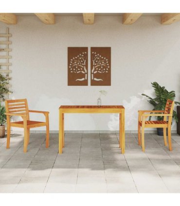 vidaXL Garden Dining Set 3 pcs Brown Solid Acacia Wood