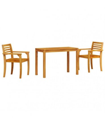 vidaXL Garden Dining Set 3 pcs Brown Solid Acacia Wood