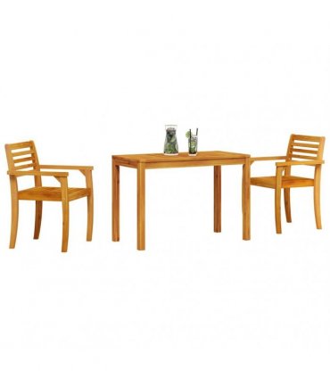 vidaXL Garden Dining Set 3 pcs Brown Solid Acacia Wood