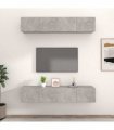 vidaXL TV Cabinets 4 pcs Concrete Grey 80x30x30 cm Engineered Wood
