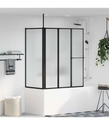 vidaXL Shower Screen Folding White Aluminium