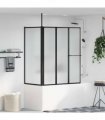 vidaXL Shower Screen Folding White Aluminium