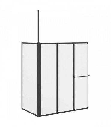 vidaXL Shower Screen Folding White Aluminium
