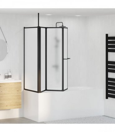 vidaXL Shower Screen Folding White Aluminium