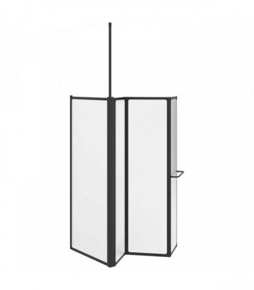 vidaXL Shower Screen Folding White Aluminium