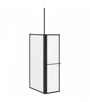 vidaXL Shower Screen Folding White Aluminium